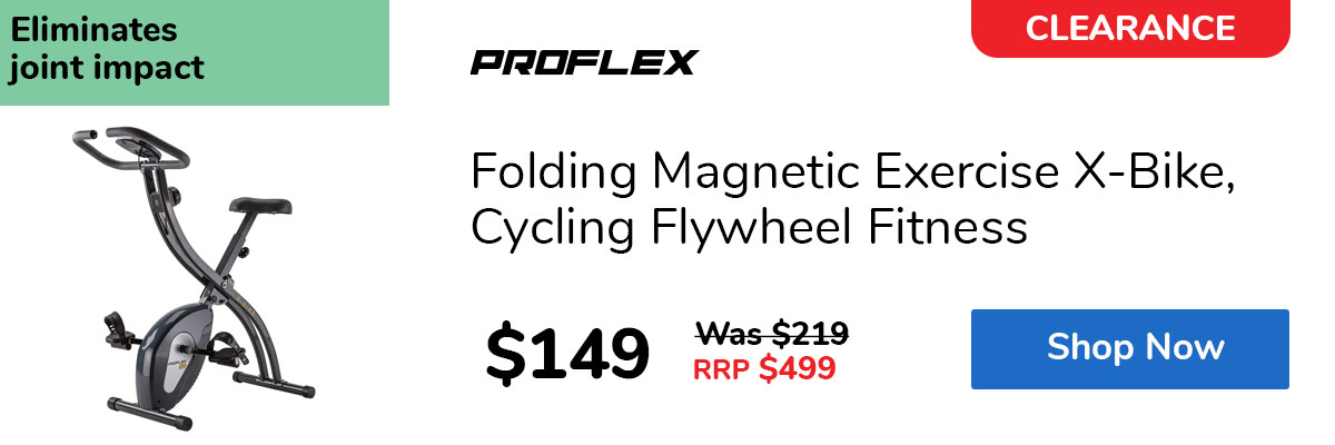 Folding Magnetic Exercise X-Bike, Cycling Flywheel Fitness