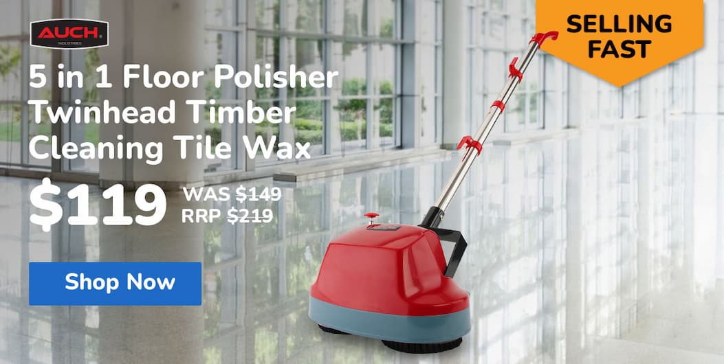 Auch 5 in 1 Floor Polisher Twinhead Timber Cleaning Tile Wax Buffer Cleaner
