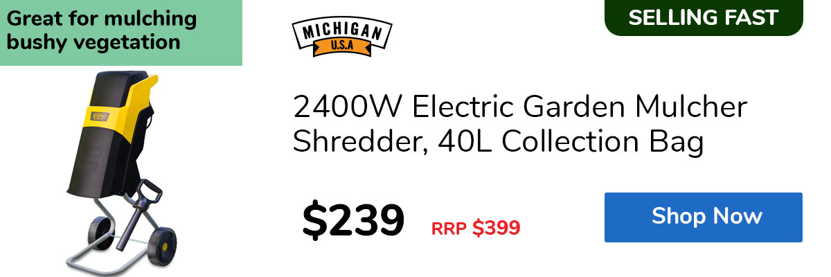 2400W Electric Garden Mulcher Shredder, 40L Collection Bag