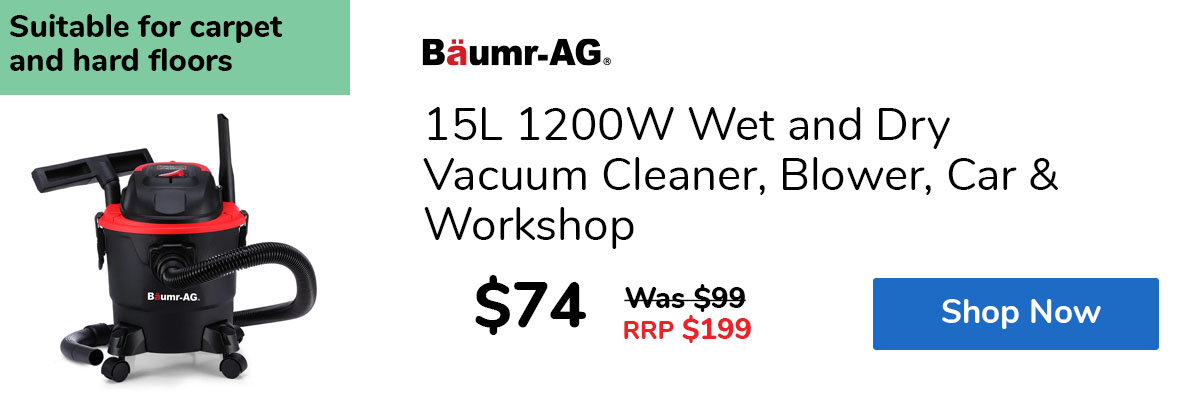 15L 1200W Wet and Dry Vacuum Cleaner, Blower, Car & Workshop