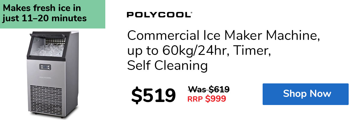 Commercial Ice Maker Machine, up to 60kg/24hr, Timer, Self Cleaning