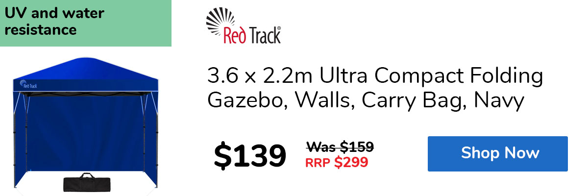 3.6 x 2.2m Ultra Compact Folding Gazebo, Walls, Carry Bag, Navy