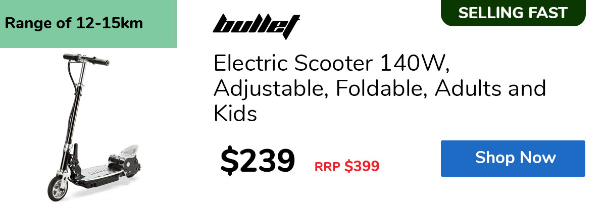 Electric Scooter 140W, Adjustable, Foldable, Adults and Kids