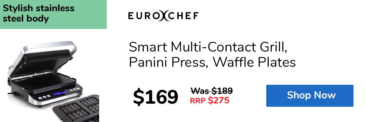 Smart Multi-Contact Grill, Panini Press, Waffle Plates