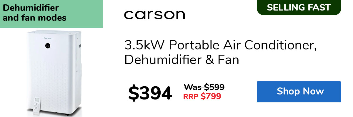 3.5kW Portable Air Conditioner, Dehumidifier & Fan