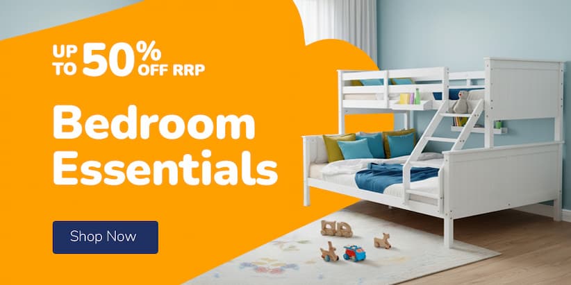 BEDROOM ESSENTIALS UP TO 50% OFF RRP