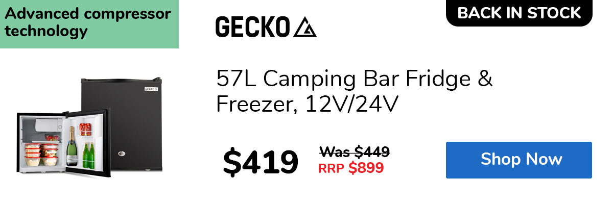 57L Camping Bar Fridge & Freezer, 12V/24V