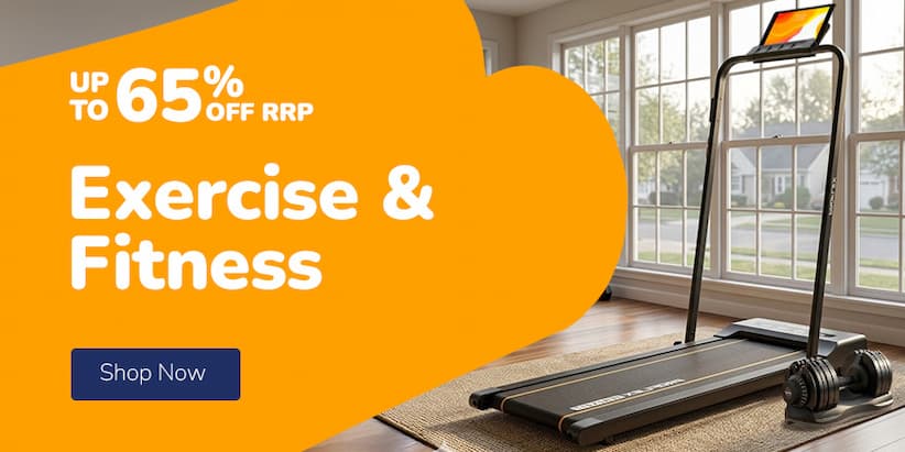 EXERCISE & FITNESS UP TO 65% OFF RRP