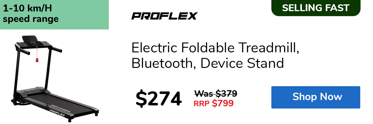 Electric Foldable Treadmill, Bluetooth, Device Stand