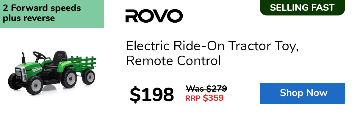 Electric Ride-On Tractor Toy, Remote Control