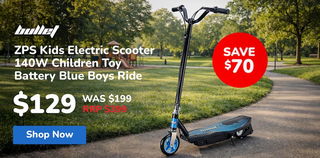 BULLET ZPS Kids Electric Scooter 140W Children Toy Battery Blue Boys Ride