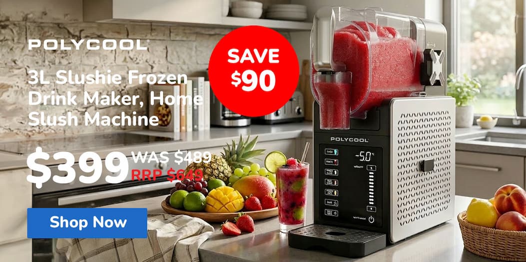 POLYCOOL 3L Slushie Frozen Drink Maker, Home Slush Machine, Fast Chilling, Easy Digital Controls