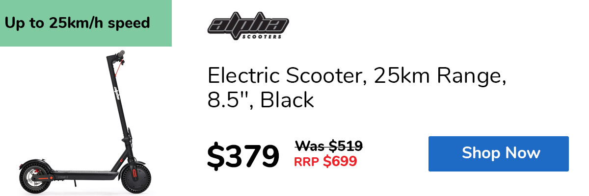 Electric Scooter, 25km Range, 8.5", Black