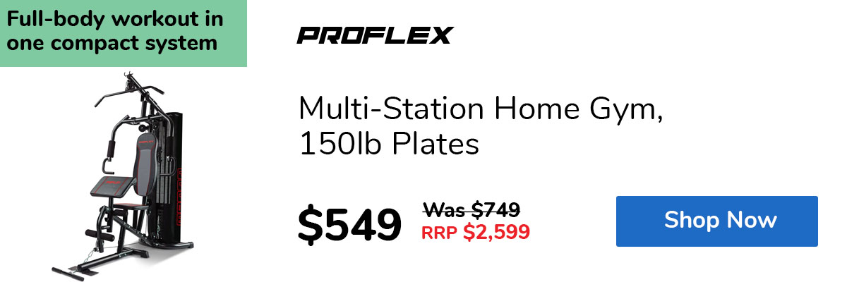 Multi-Station Home Gym, 150lb Plates