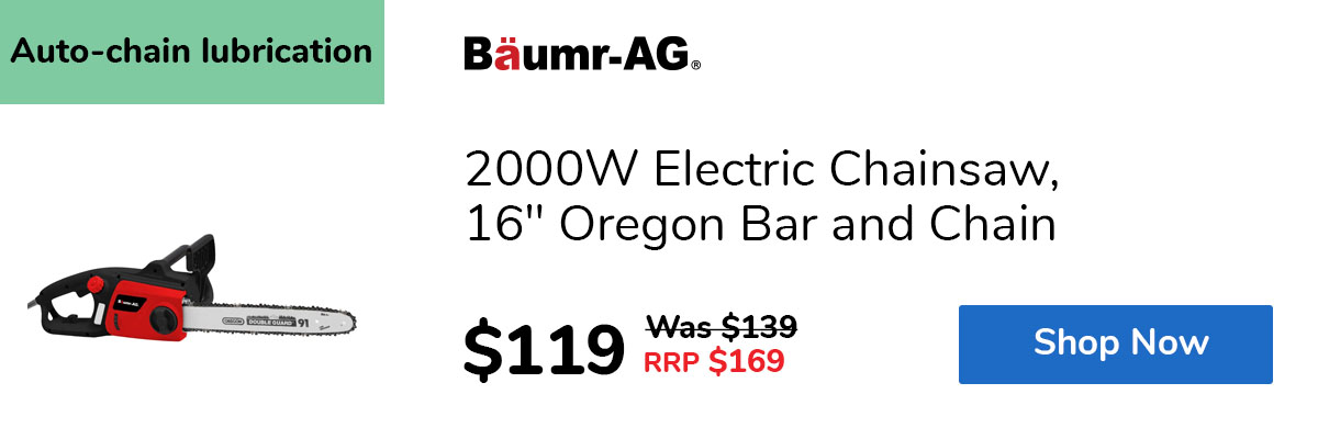 2000W Electric Chainsaw, 16" Oregon Bar and Chain