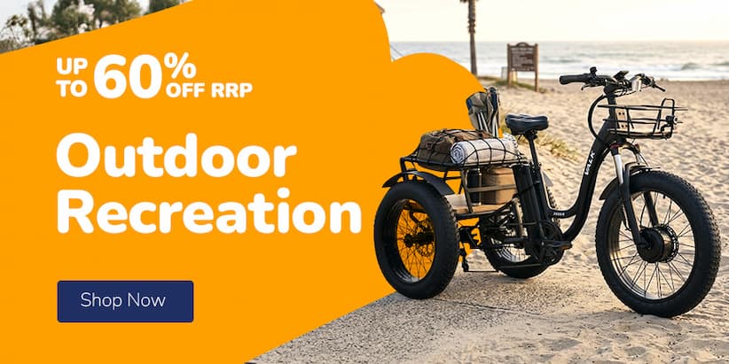 OUTDOOR RECREATION UP TO 60% OFF RRP