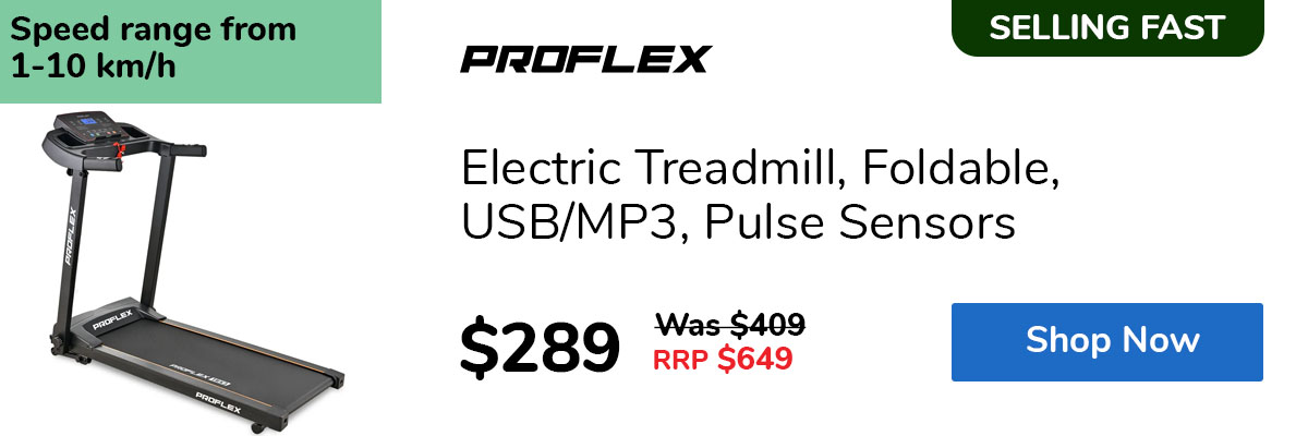 Electric Treadmill, Foldable, USB/MP3, Pulse Sensors