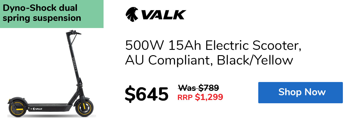 500W 15Ah Electric Scooter, AU Compliant, Black/Yellow