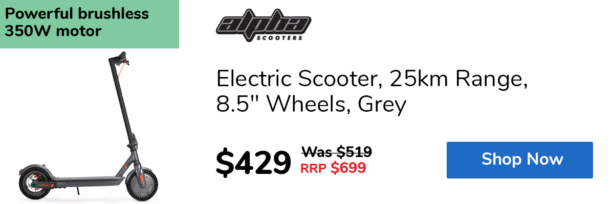 Electric Scooter, 25km Range, 8.5" Wheels, Grey
