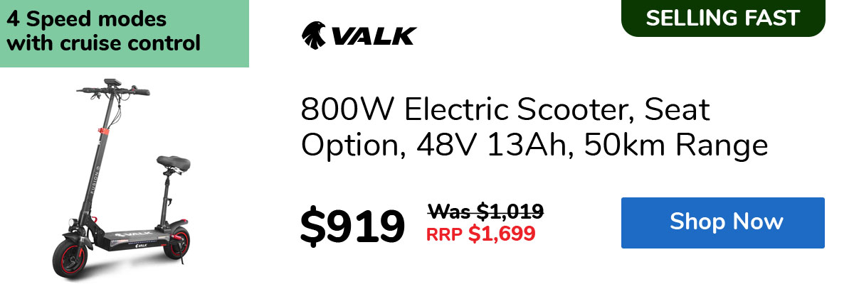 800W Electric Scooter, Seat Option, 48V 13Ah, 50km Range