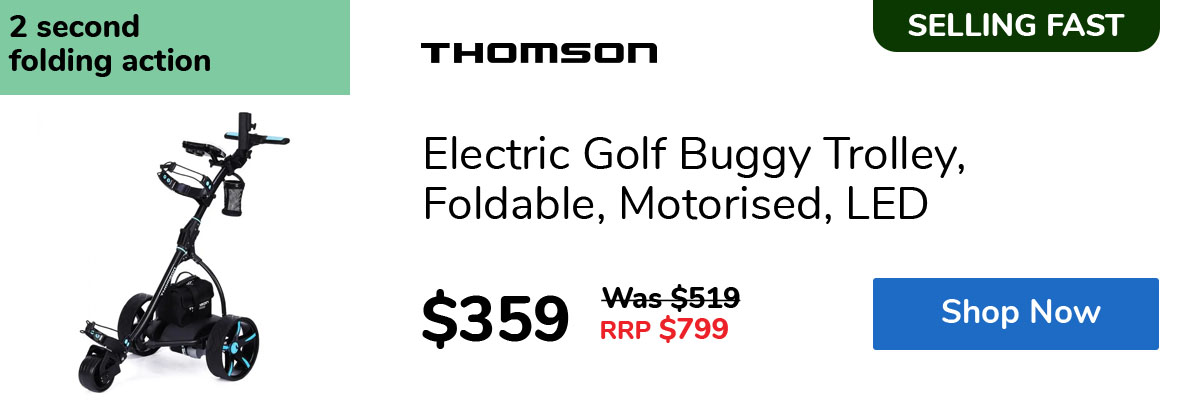 Electric Golf Buggy Trolley, Foldable, Motorised, LED