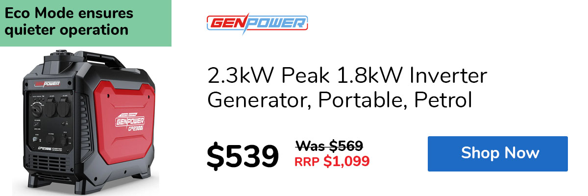 2.3kW Peak 1.8kW Inverter Generator, Portable, Petrol