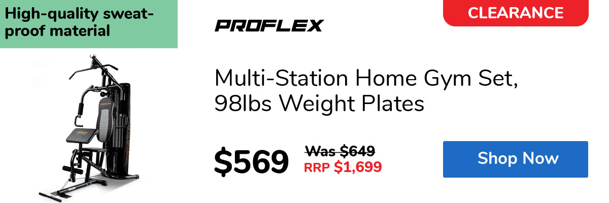 Multi-Station Home Gym Set, 98lbs Weight Plates