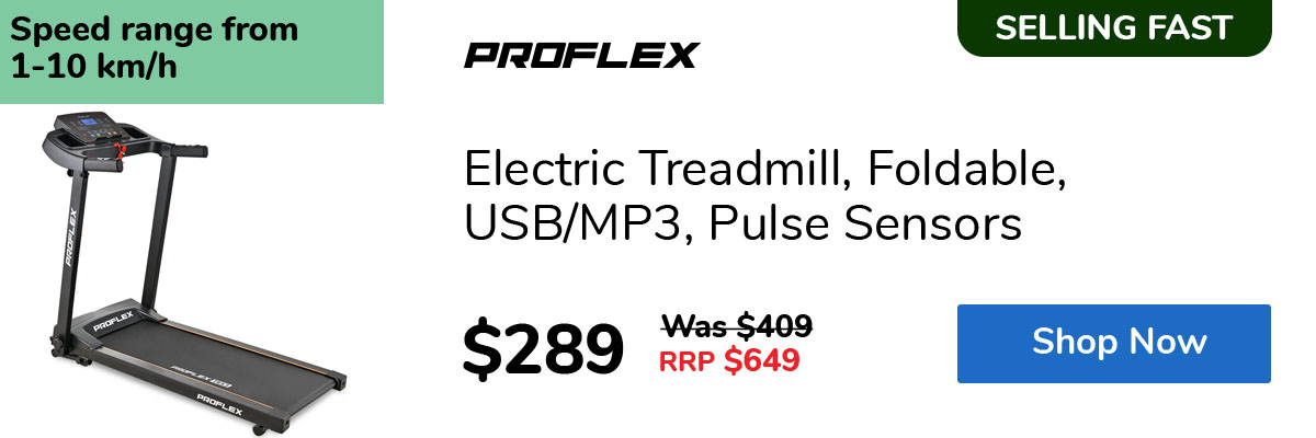 Electric Treadmill, Foldable, USB/MP3, Pulse Sensors