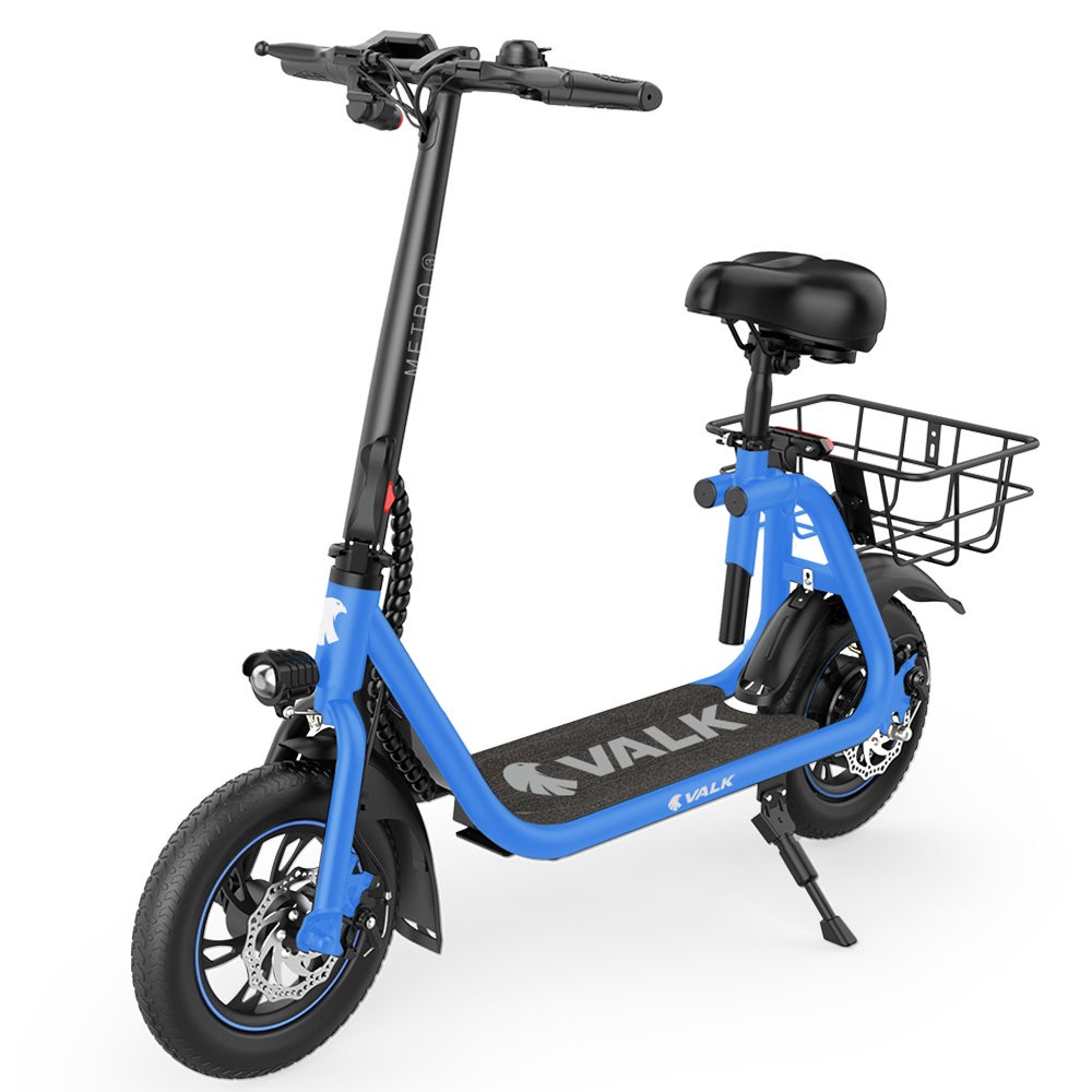 Image of VALK Electric Scooter with Seat, Disc brakes, 12
