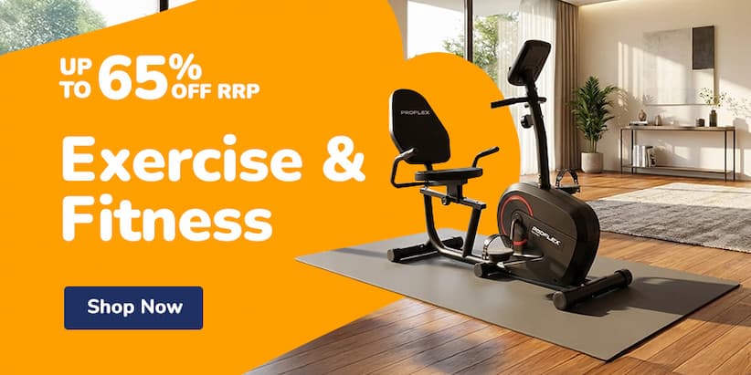 EXERCISE & FITNESS UP TO 65% OFF RRP