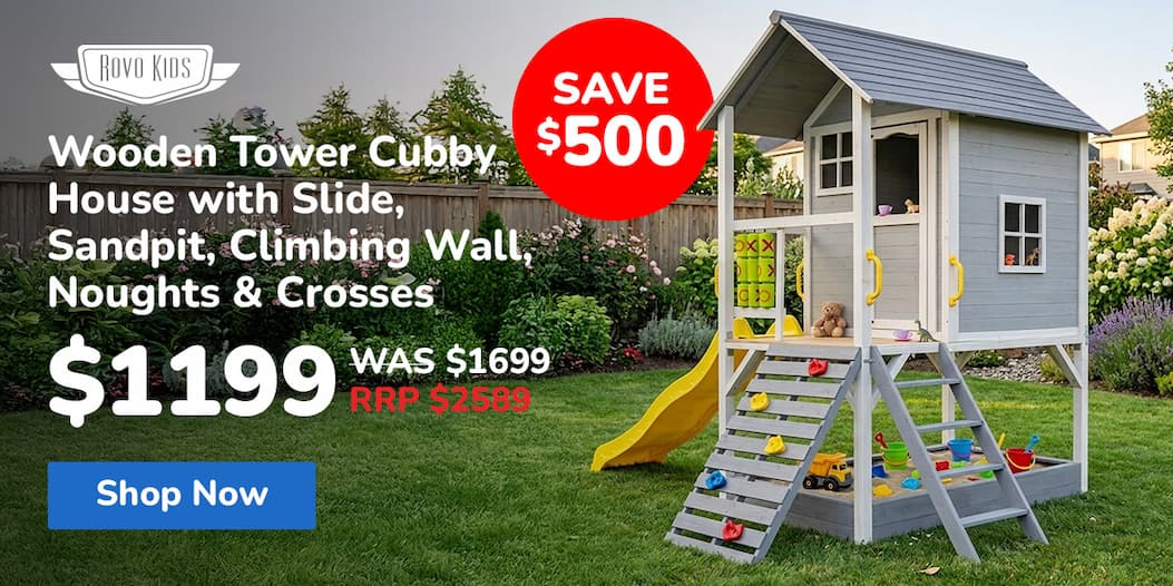 ROVO KIDS Wooden Tower Cubby House