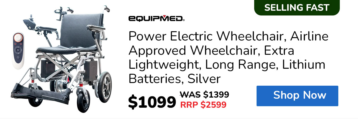 EQUIPMED Power Electric Wheelchair, Airline Approved, Extra Lightweight