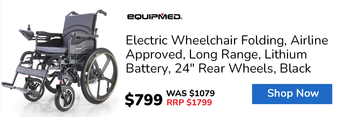 EQUIPMED Electric Wheelchair Folding, Airline Approved