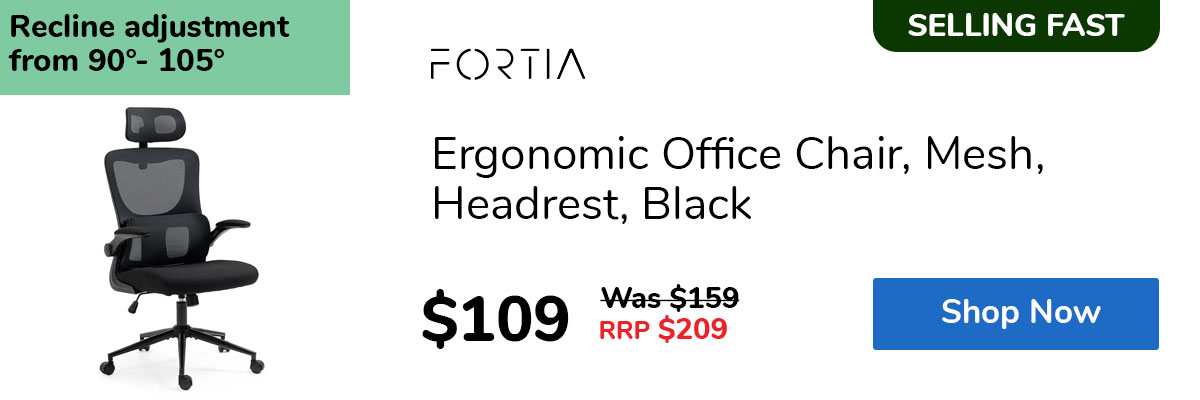 Ergonomic Office Chair, Mesh, Headrest, Black