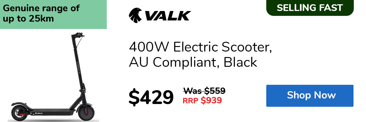 400W Electric Scooter, AU Compliant, Black
