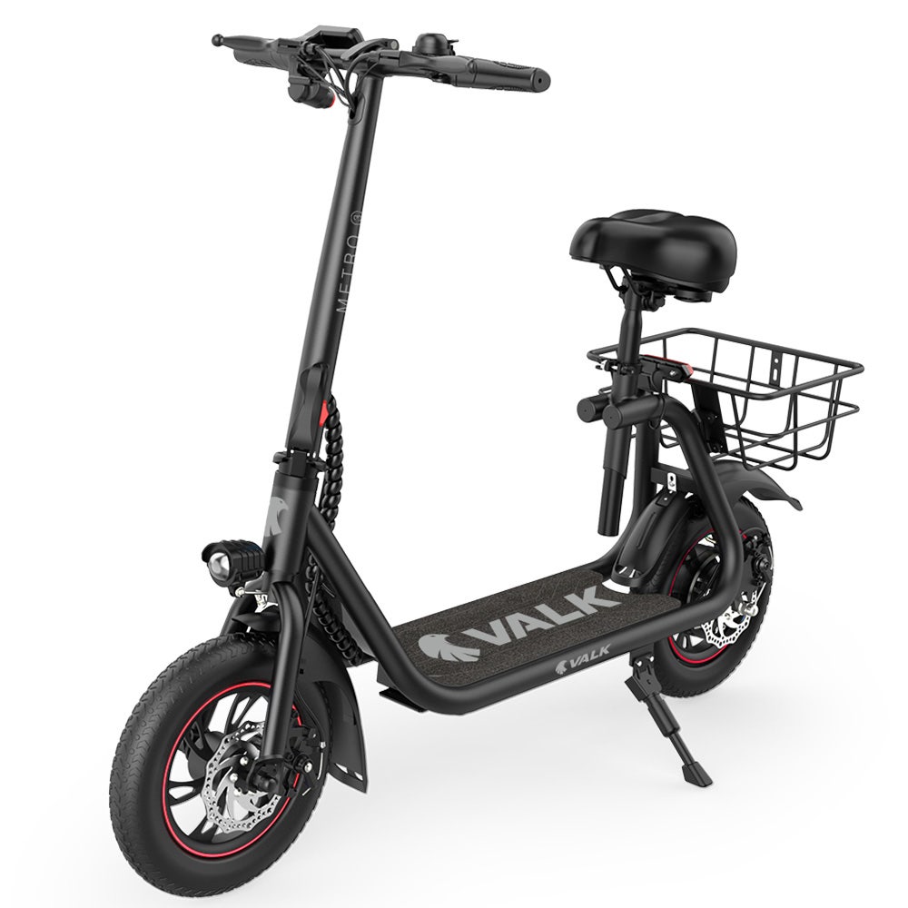 Image of VALK Electric Scooter with Seat, Disc brakes, 12