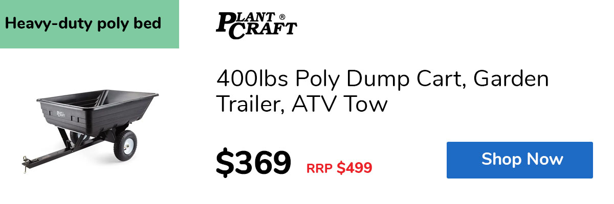 400lbs Poly Dump Cart, Garden Trailer, ATV Tow