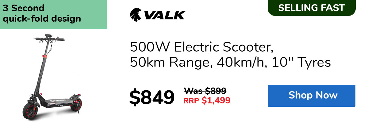 500W Electric Scooter, 50km Range, 40km/h, 10" Tyres