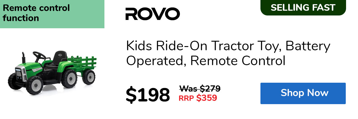 Kids Ride-On Tractor Toy, Battery Operated, Remote Control