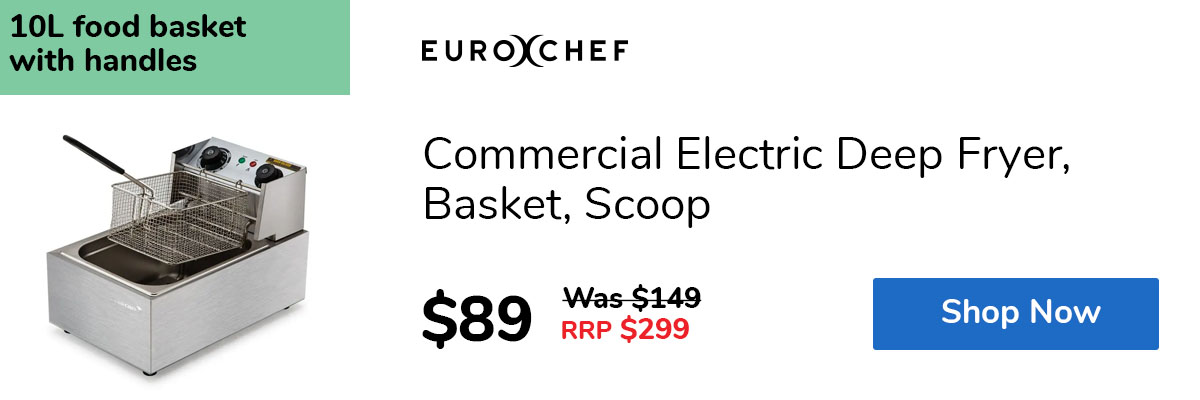 Commercial Electric Deep Fryer, Basket, Scoop