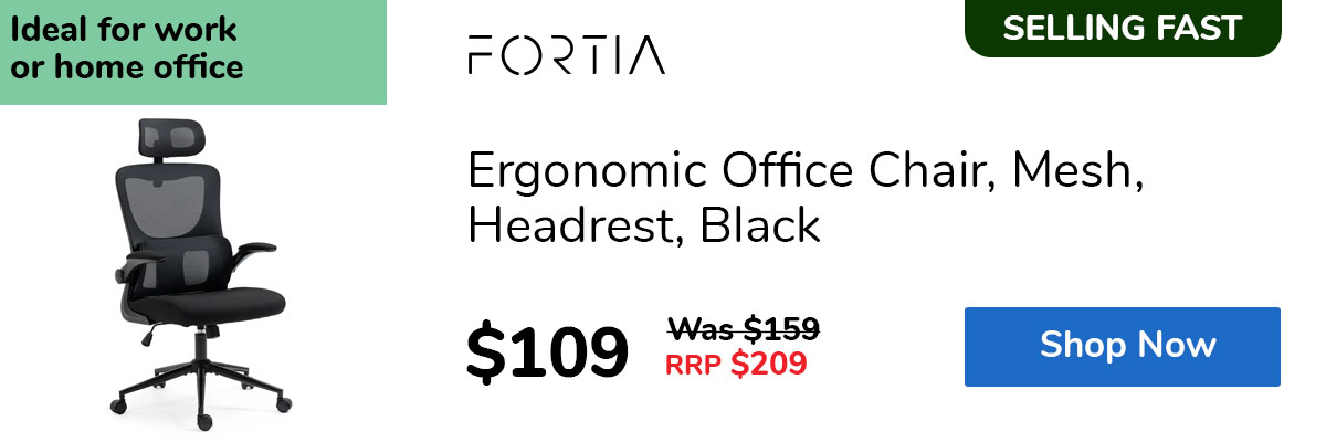 Ergonomic Office Chair, Mesh, Headrest, Black