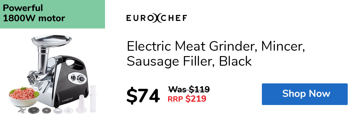 Electric Meat Grinder, Mincer, Sausage Filler, Black
