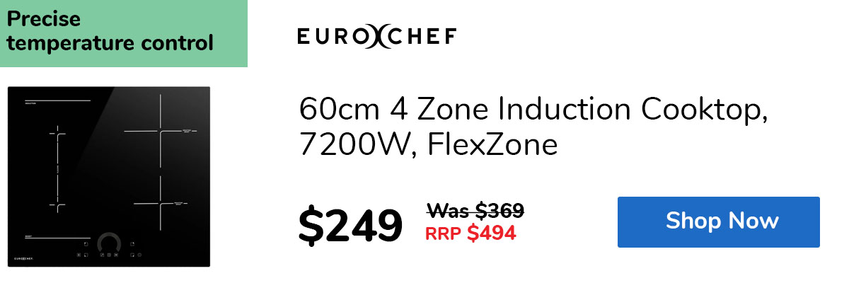 60cm 4 Zone Induction Cooktop, 7200W, FlexZone