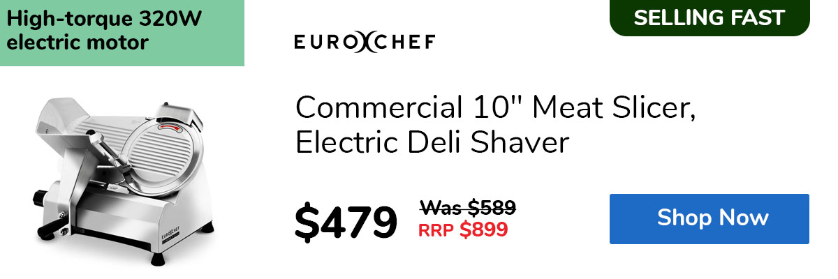 Commercial 10" Meat Slicer, Electric Deli Shaver