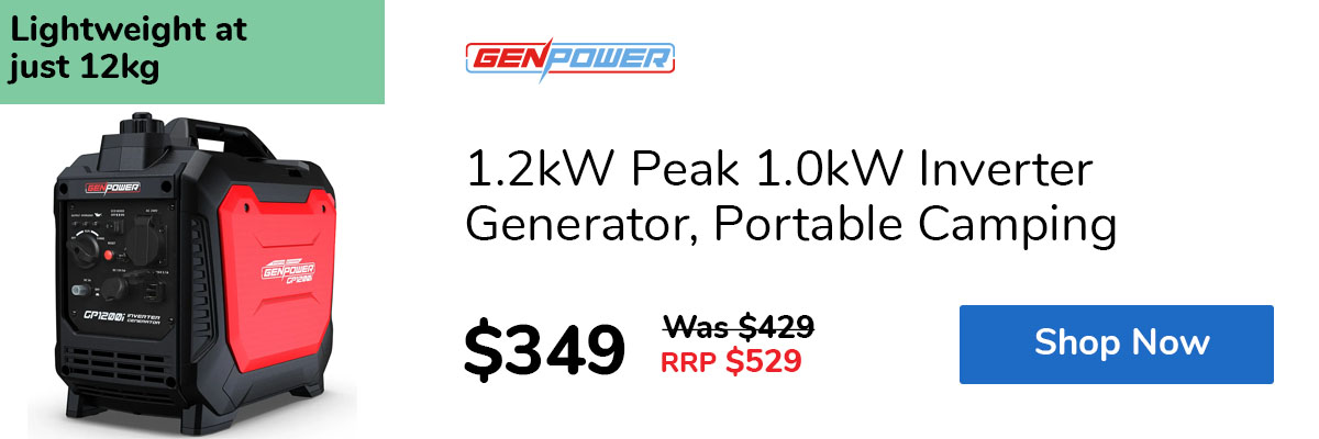 1.2kW Peak 1.0kW Inverter Generator, Portable Camping