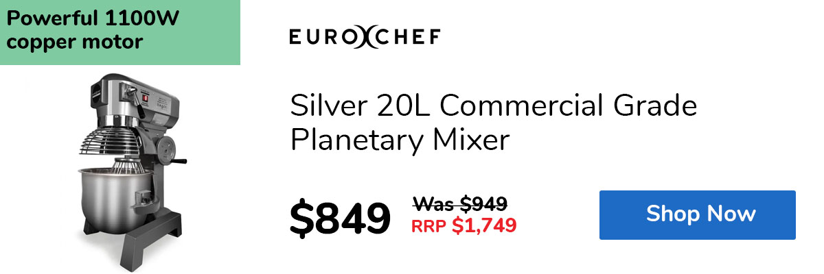 Silver 20L Commercial Grade Planetary Mixer