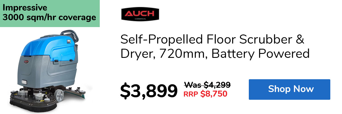 Self-Propelled Floor Scrubber & Dryer, 720mm, Battery Powered