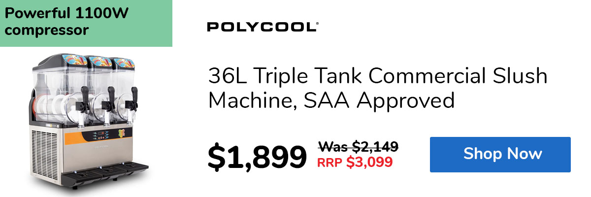 36L Triple Tank Commercial Slush Machine, SAA Approved