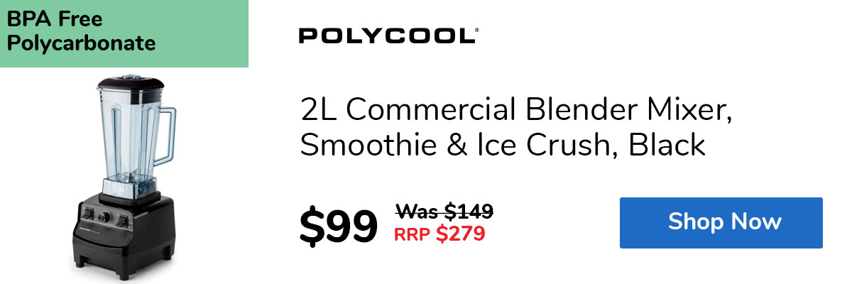 2L Commercial Blender Mixer, Smoothie & Ice Crush, Black
