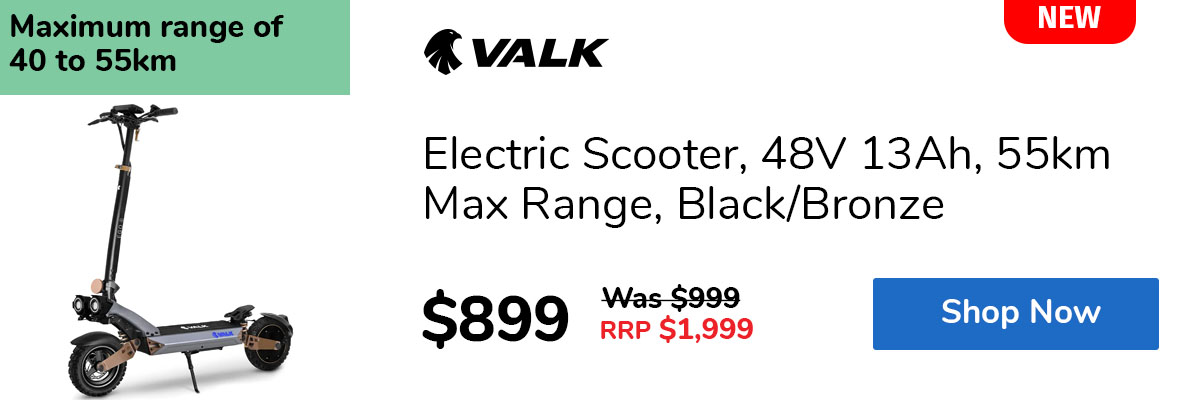 Electric Scooter, 48V 13Ah, 55km Max Range, Black/Bronze